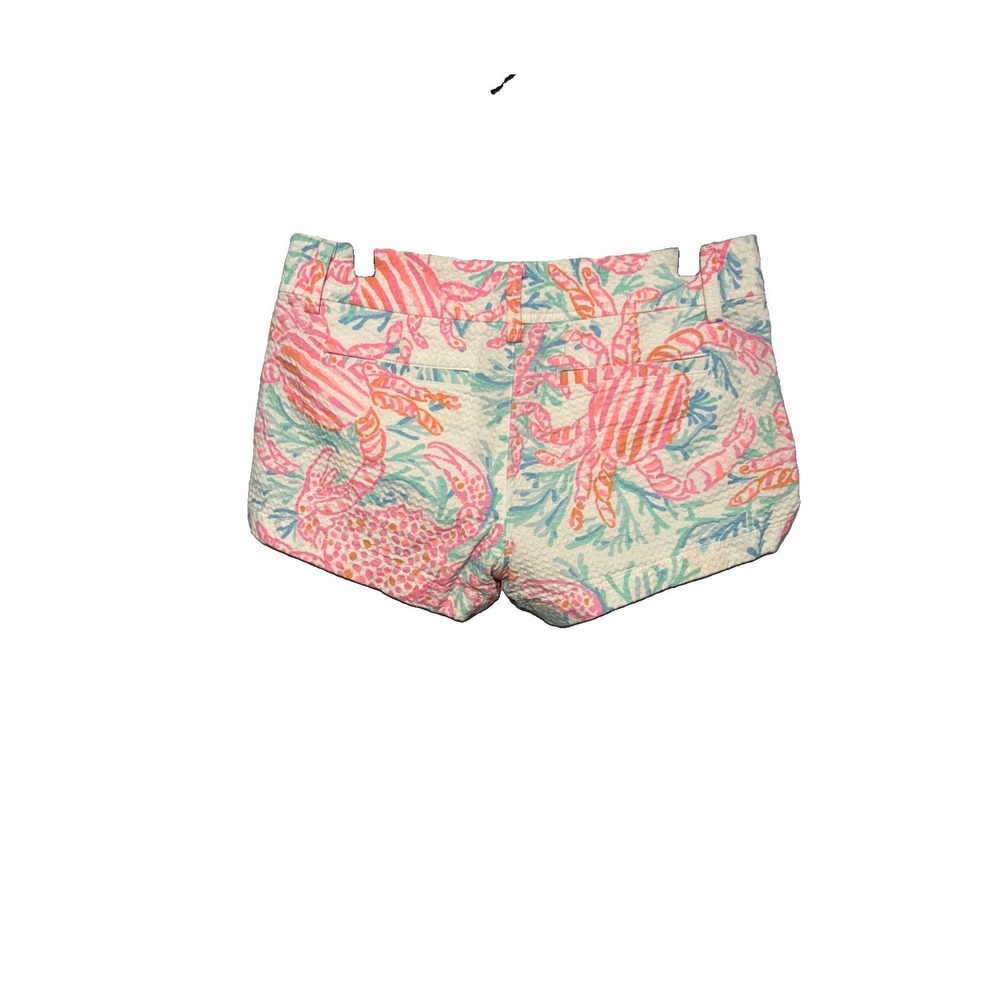 Lilly Pulitzer Walsh Short Bright Crab Beach Summer Print Size 2 - Picture 2 of 6